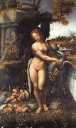 LEONARDO da Vinci Leda and the Swan painting